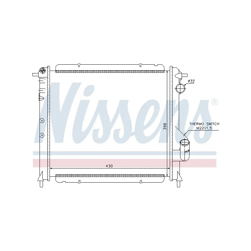 Radiateur, refroidissement du moteur NISSENS 691961