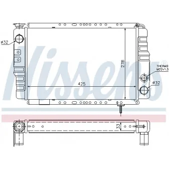 Radiateur, refroidissement du moteur NISSENS