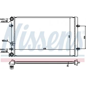 Radiateur, refroidissement du moteur NISSENS 692235