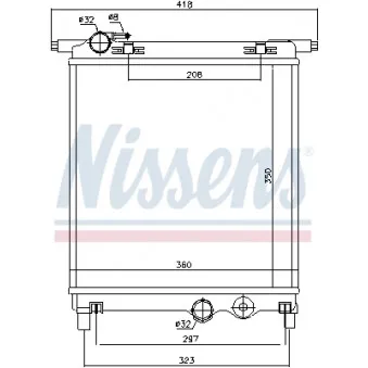 Radiateur, refroidissement du moteur NISSENS