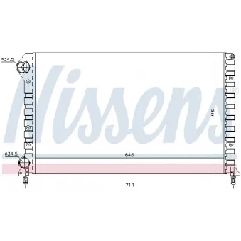 Radiateur, refroidissement du moteur NISSENS 692366