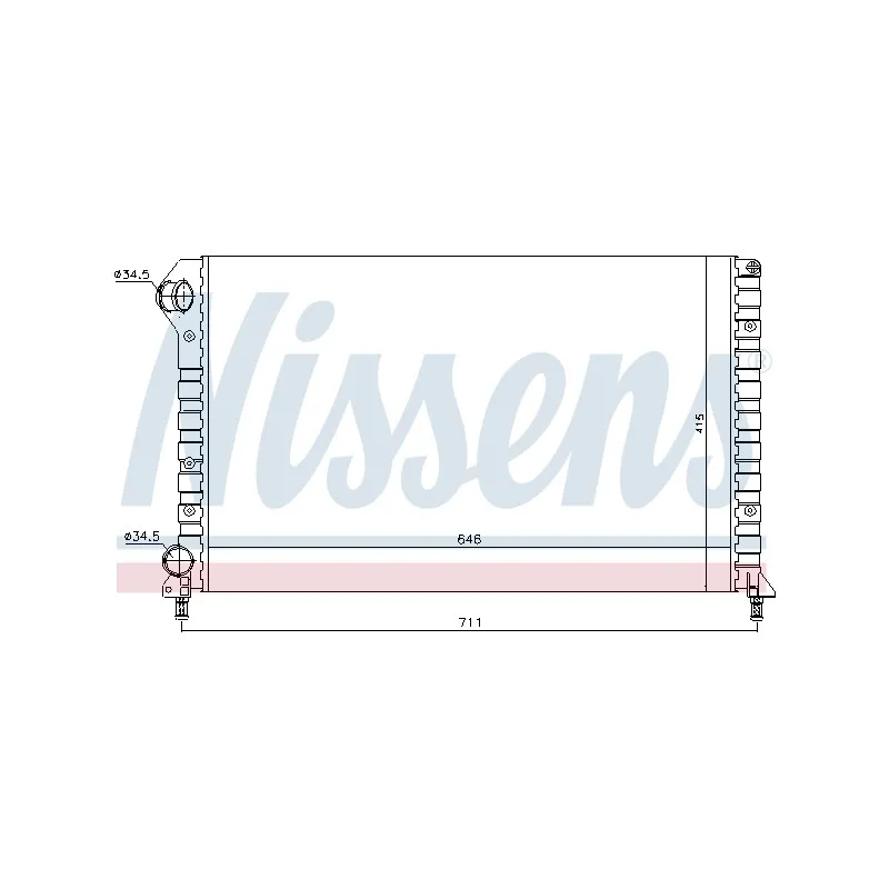 Radiateur, refroidissement du moteur NISSENS 692366