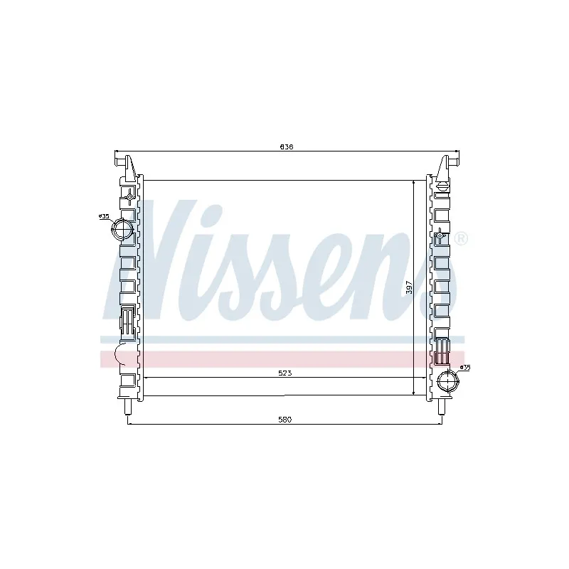 Radiateur, refroidissement du moteur NISSENS 692396