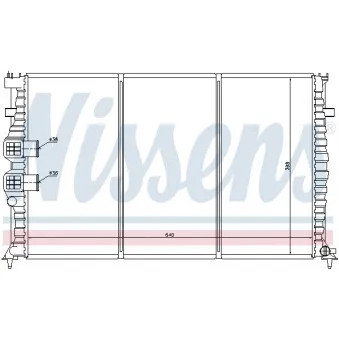 Radiateur, refroidissement du moteur NISSENS 692401