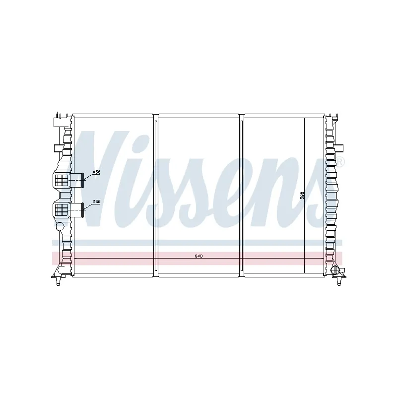 Radiateur, refroidissement du moteur NISSENS 692401