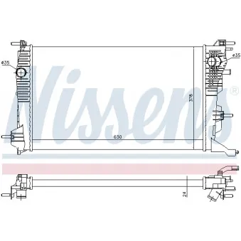Radiateur, refroidissement du moteur NISSENS 692511