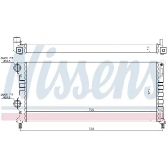 Radiateur, refroidissement du moteur NISSENS 692557