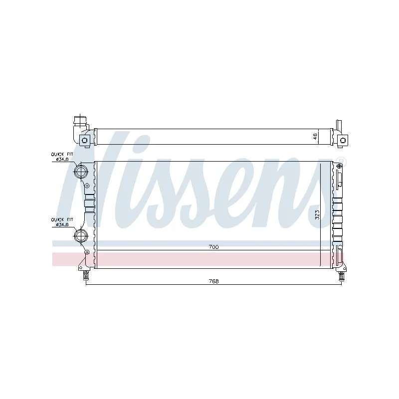 Radiateur, refroidissement du moteur NISSENS 692557