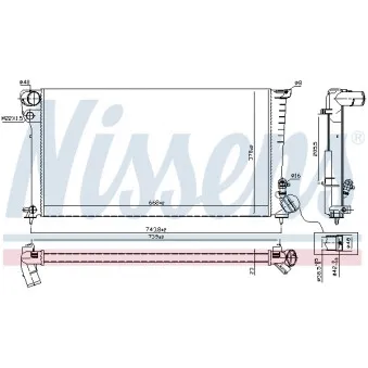 Radiateur, refroidissement du moteur NISSENS 692575