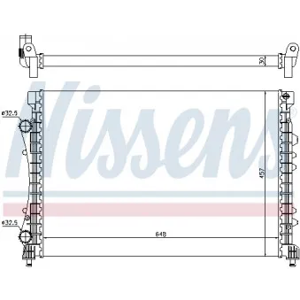 Radiateur, refroidissement du moteur NISSENS 692676