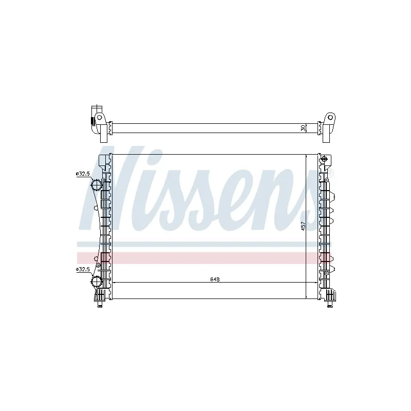 Radiateur, refroidissement du moteur NISSENS 692676