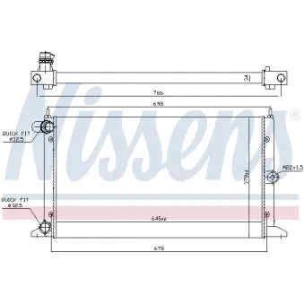 Radiateur, refroidissement du moteur NISSENS 692777