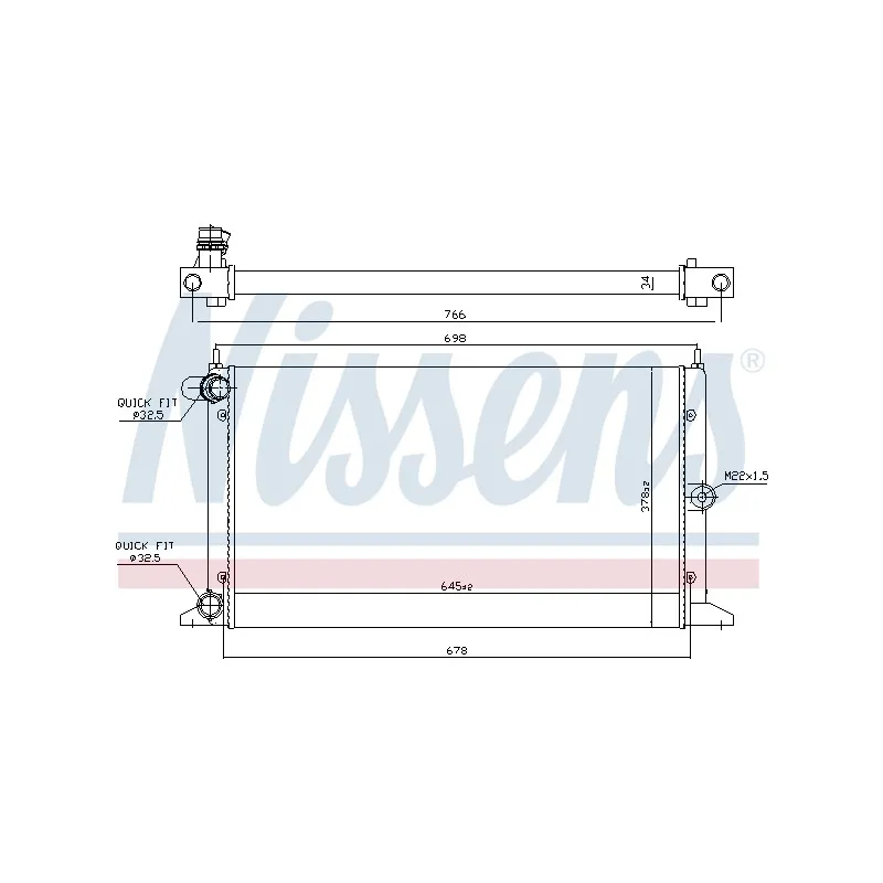Radiateur, refroidissement du moteur NISSENS 692777