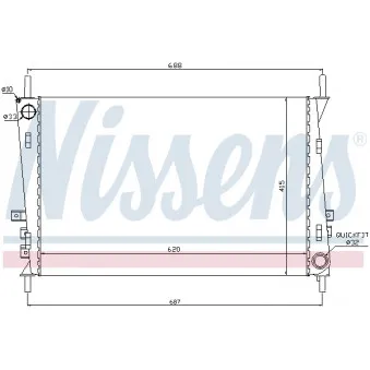 Radiateur, refroidissement du moteur NISSENS