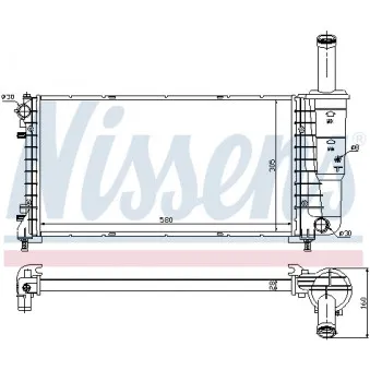 Radiateur, refroidissement du moteur NISSENS 692798