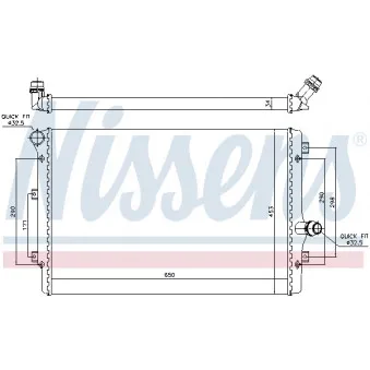 Radiateur, refroidissement du moteur NISSENS 692809