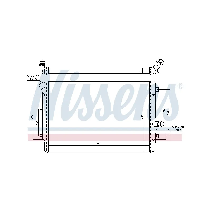 Radiateur, refroidissement du moteur NISSENS 692809