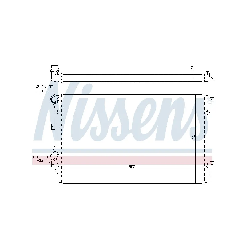 Radiateur, refroidissement du moteur NISSENS 692812