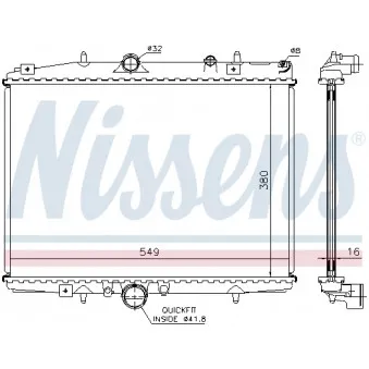 Radiateur, refroidissement du moteur NISSENS