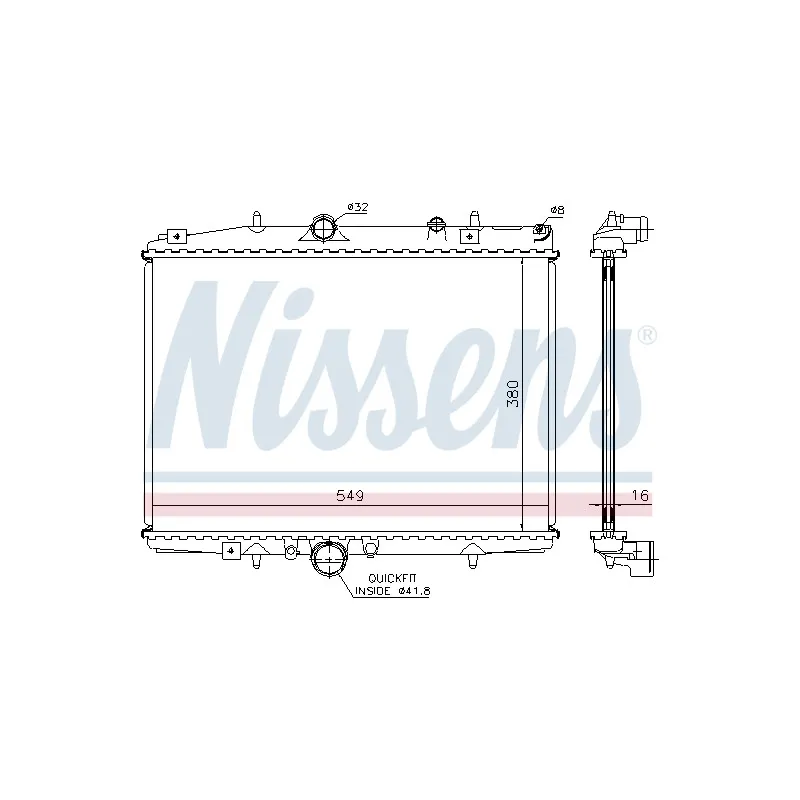 Radiateur, refroidissement du moteur NISSENS 692819