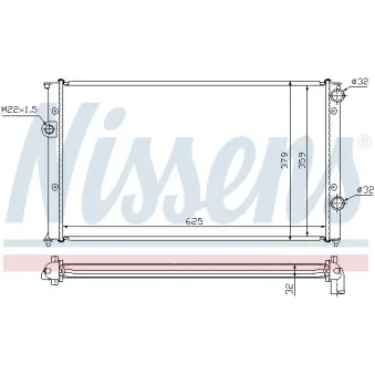 Radiateur, refroidissement du moteur NISSENS