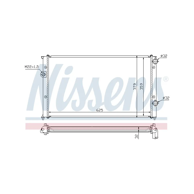 Radiateur, refroidissement du moteur NISSENS 692829