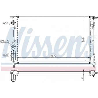 Radiateur, refroidissement du moteur NISSENS 692857