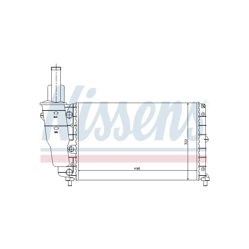 Radiateur, refroidissement du moteur NISSENS 692895