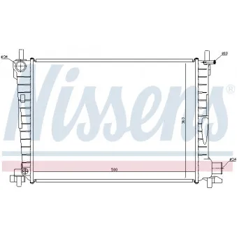 Radiateur, refroidissement du moteur NISSENS
