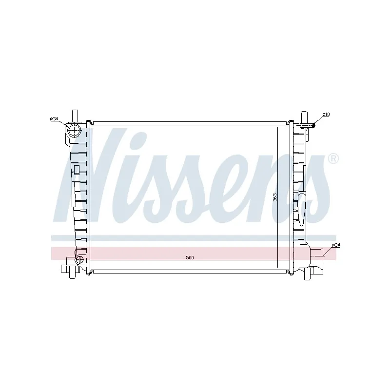 Radiateur, refroidissement du moteur NISSENS 692919