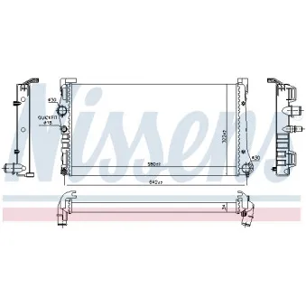 Radiateur, refroidissement du moteur NISSENS 692936