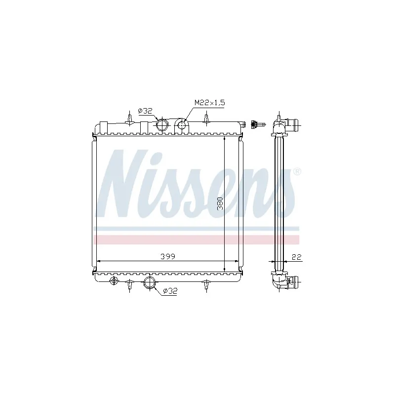 Radiateur, refroidissement du moteur NISSENS 692962