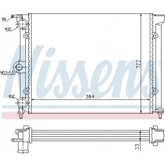 Radiateur, refroidissement du moteur NISSENS 693020