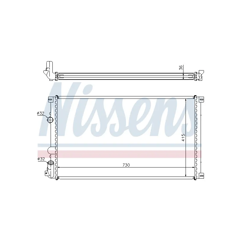 Radiateur, refroidissement du moteur NISSENS 693082