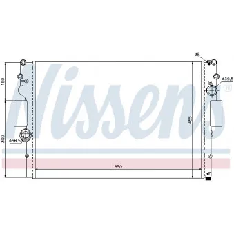 Radiateur, refroidissement du moteur NISSENS 693159