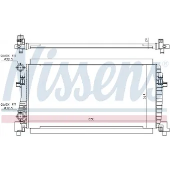 Radiateur, refroidissement du moteur NISSENS 693175