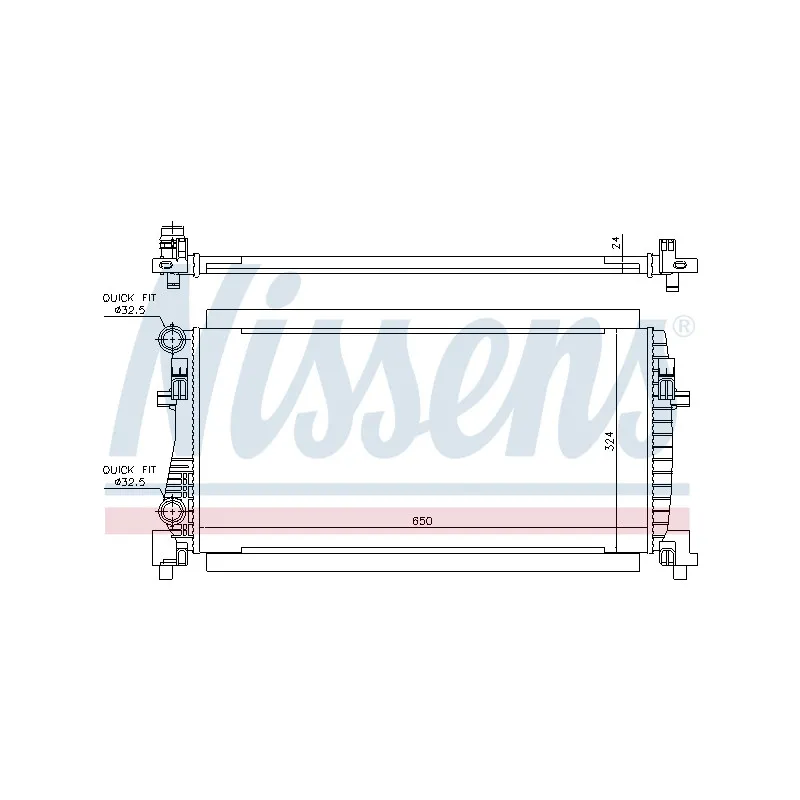 Radiateur, refroidissement du moteur NISSENS 693175