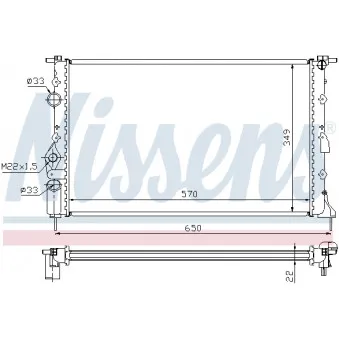 Radiateur, refroidissement du moteur NISSENS 693356
