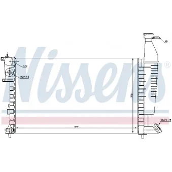 Radiateur, refroidissement du moteur NISSENS 693414