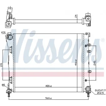 Radiateur, refroidissement du moteur NISSENS