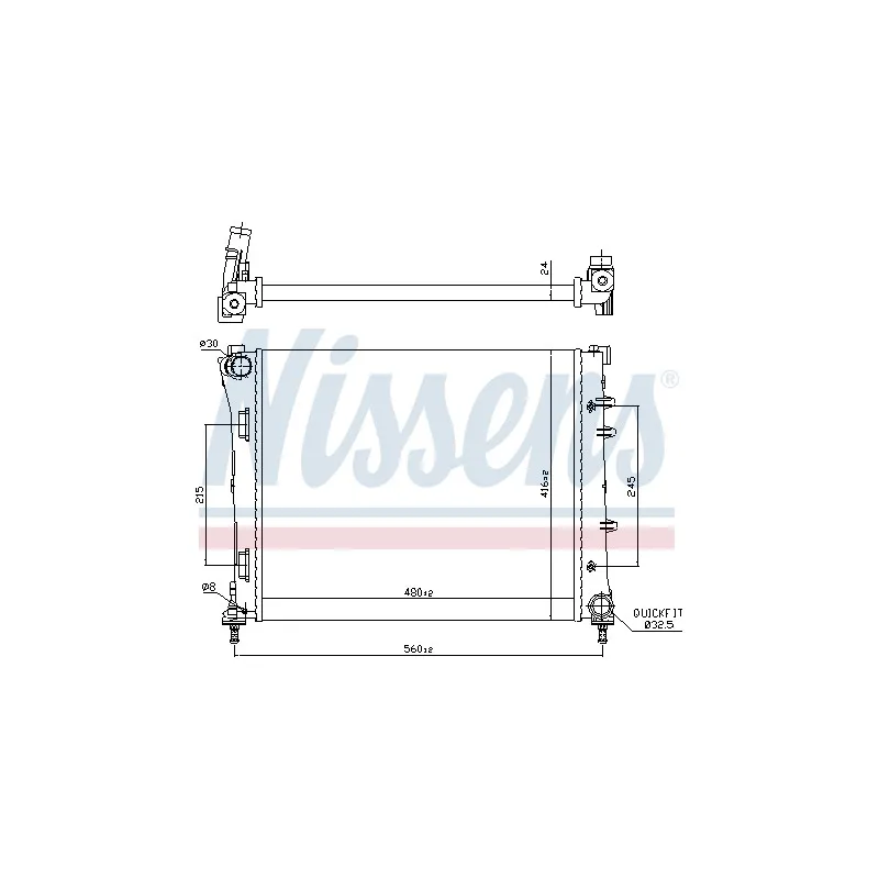 Radiateur, refroidissement du moteur NISSENS 693420