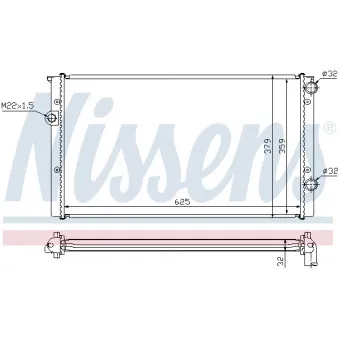 Radiateur, refroidissement du moteur NISSENS 693428