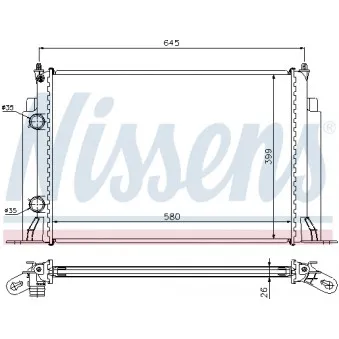 Radiateur, refroidissement du moteur NISSENS 693518