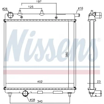 Radiateur, refroidissement du moteur NISSENS 693630