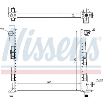 Radiateur, refroidissement du moteur NISSENS 693649