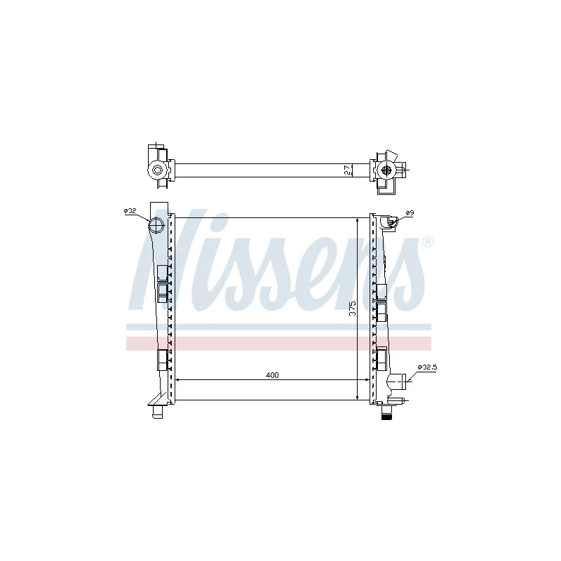 Radiateur, refroidissement du moteur NISSENS 693649