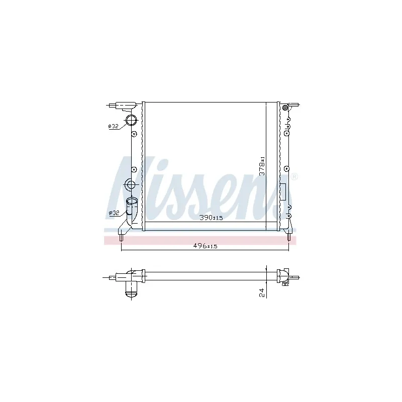 Radiateur, refroidissement du moteur NISSENS 693701