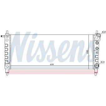 Radiateur, refroidissement du moteur NISSENS 693893