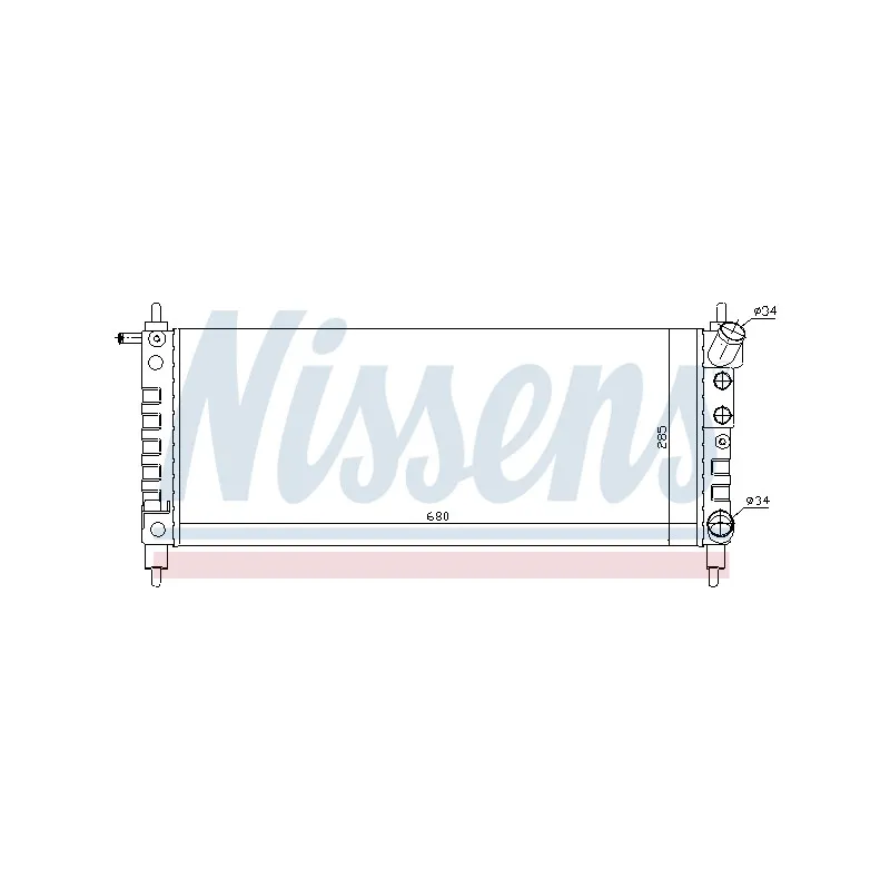 Radiateur, refroidissement du moteur NISSENS 693893