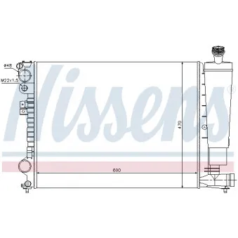 Radiateur, refroidissement du moteur NISSENS 693940